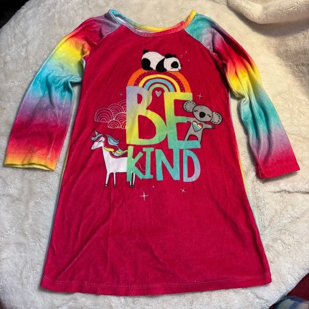 Bundle of Kids Pajamas Size 4 Wonder Nation Pink Nightgown Zagtoon Red Black Set